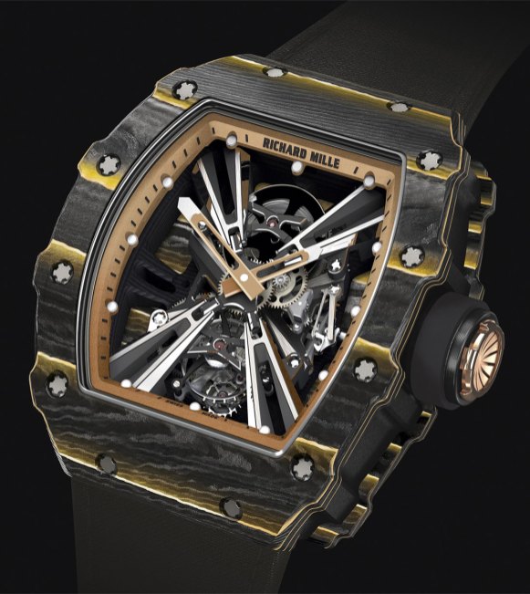 Buy Richard Mille RM 12-01 Tourbillon Black Carbon with Gold TPT watch Price